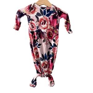 Posh Peanut Floral Kids Pajamas - Pink and Red